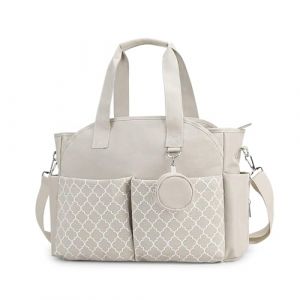 JiJia LeCo Sac à langer multifonction avec bandoulière réglable, beige, taille unique, beige, Taille unique (xixiang-wholesale, neuf)