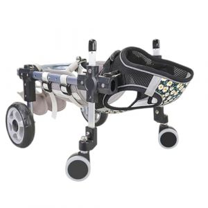 Pounjsd chariot d'assistance pour chiens handicap&eacute;s, Fauteuil Roulant pour Pattes arri&egrave;res, r&eacute;glable, fauteuil roulant chien, Ajustable Fauteuil Roulant Chien Handicap&eacute; pour Grand et Gros Chiens (jianfei shop, neuf)