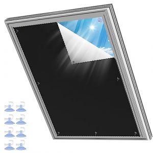 Store occultant Thermique pour fenêtre de Toit, Protection Solaire, Revêtement argenté, sans perçage, pour Bureau et Salle d'étude, Compatible avec VELUX MK06, 60 x 98 cm (BEWON-DS, neuf)