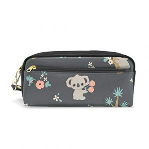 Mnsruu Trousse &agrave; crayons Cheval Blanc - Grande capacit&eacute; - Trousse &agrave; stylos ou maquillage avec compartiments pour filles et gar&ccedil;ons, gris, Gr&ouml;&szlig;e S, Moderne (Yibaihe, neuf)