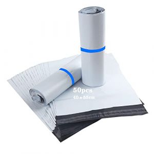 HVDHYY Enveloppe Plastique Expedition Grand Pochette Colis Vinted Emballage Envoie Colis Vetement Blanc 40cmX55cm 50pcs Sacs d'exp&eacute;dition Polystyr&egrave;ne pour V&ecirc;tements, Textiles et Bo&icirc;tes &agrave; Chaussures (HVDHYY&reg;, neuf)