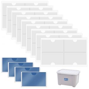 36 Pi&egrave;ces Pochettes de Carte Autocollantes, 10x6cm Porte Cartes Visite Autocollantes en Plastique Transparent, Porte-&eacute;tiquettes Autocollants, Pochette Autocollante Pare Brise pour Maison Bureau &Eacute;cole (tangjinjiaye, neuf)