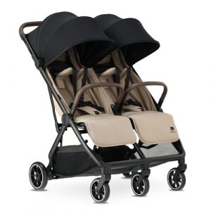 Deryan Rolo X2 XL Poussette 2 en 1 - Poussette pliable - De la naissance &agrave; 4 ans - Charge maximale : 22 kg - Buggy pliable - Compact et pliable - Nougat (Deryan, neuf)