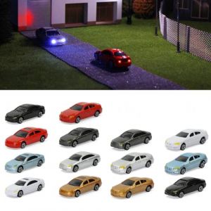 DAZZLEEX 20 pi&egrave;ces 1:150 Maquette de ferroviaire &eacute;clair&eacute;e &eacute;chelle N Mod&egrave;le Voiture Construction Train Paysage (housetag, neuf)