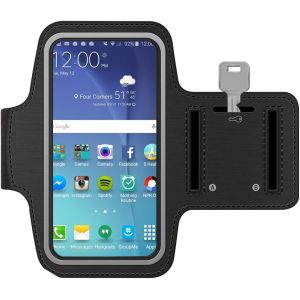 MMOBIEL Brassard de t&eacute;l&eacute;phone extensible pour course &agrave; pied compatible avec Samsung Galaxy S21 Ultra / A71 / A22 / A13 / A12 et autres mod&egrave;les jusqu'&agrave; 7,5" (Menko Telekom, neuf)