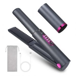 Layhou Fer à Friser Portatif Sans Fil Rechargeable de Fer à Lisser,Fer à Friser 2 en 1,Mini Lisseur de Voyage Portable,Chauffage Rapide Lisseur Cheveux,3 Température Réglable Mini Lisseur (Lianghon, neuf)