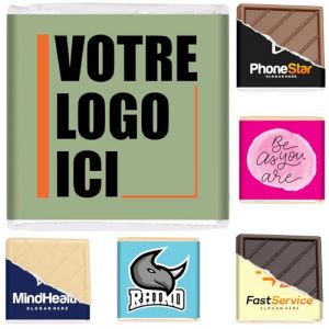 500 x Chocolats à Personnaliser avec votre Logo d'Entreprise - Régalez vos Clients ou Collaborateurs - 8 Saveurs 100% Pur Beurre de Cacao - Fabriqué en France (Chocolats Personnalisés, neuf)