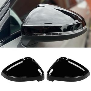 TTCR-II 2PCS Compatibles avec Coque R&eacute;troviseur Audi A4 A5 RS4 B9 S5 RS5 2017 2018 2019 2020 2021 2022 2023, Retroviseur Couvercle A4 A5 B9 Bo&icirc;tier R&eacute;troviseur Gauche + Droite sans Side Assist (Noir） (Yumzeco Yumzeco, neuf)
