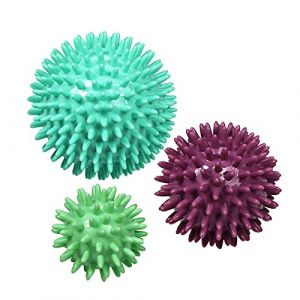 ResultSport Lot de 3 balles de massage &agrave; picots r&eacute;flexologie, 6 cm, 8 cm, 10 cm, massage de trigger point, boule myofasicale, boule d'exercice (ResultSport, neuf)