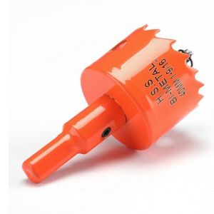 Scie cloche de 40 mm, couleur orange, acier rapide HSS M42, scie perforatrice bim&eacute;tallique, fraise &agrave; trous avec tige hexagonale et foret avec une profondeur de coupe de 30 mm pour le bois (Guizhoulanzishangmaoyouxiangongsi, neuf)