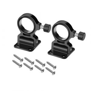 Lot de 2 supports de parapluie de pêche, supports de parasol pliables à fixation murale, pour balcon, terrasse, plate-forme de pêche (noir) (Pop Tools, neuf)