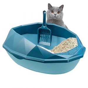 Povanjer Bac A Litiere pour Chat, Maison De Toilette Chat Fermée, Caisse Chat Litiere, Amovible Anti-éclaboussures Semi-fermé WC pour Chat avec Pelle Tailles ?13 Styles Et Couleu ? (DearDeer Worldwide, neuf)