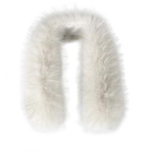 xiatty Col en Fausse Fourrure pour Femme - Garniture de Rechange pour Manteau d'hiver, Parka - Unisexe - comme de la Vraie Fourrure Douce et Moelleuse, Blanc, 25.6"/65CM (LOUYZ, neuf)