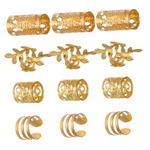 FIXOSHEE 40 pi&egrave;ces Anneaux M&eacute;talliques pour Dreadlocks et Tresses Accessoires Cheveux DIY Anneaux Tresses Punk Clips et Bijoux pour Extensions D&eacute;corations Mode Europ&eacute;enne et Am&eacute;ricaine (Jiingsq, neuf)