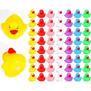 SaiXuan Lot de 56 Canards en Plastique,Petits Canards &agrave; Cacher et Mini Canards Color&eacute;s en 7 Couleurs (Jaune,Rouge,Vert,Bleu,Rose,Violet,Blanc),Canards Plastique pour Bain,Piscine, F&ecirc;te et D&eacute;coration (GLOBAL OUTDOOR PRODUCTS SUPPLIER S.R.L., neuf)