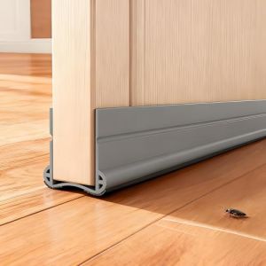 Lonwiner 93cm Joint de Porte Anti Bruit Porte, Isolation Coupe-Froid d'entr&eacute;e Boudin de Porte d'entr&eacute;e Isolant Coupe-Froid R&eacute;sistant aux Intemp&eacute;ries pour (Gris) (WTYLL-EU, neuf)