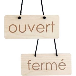 Smile BB Panneau Ouvert Fermé pour Magasins, Entreprises, Restaurants, Panneau en Bois Ouvert Fermé (WANDA PLATA, neuf)