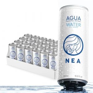 Eau Min&eacute;rale Naturelle NEA &ndash; Pack 24 Canettes 33cl &ndash; Source des Alpes &ndash; Sans BPA ni microplastiques &ndash; Canettes Recyclables (AGUA NEA, neuf)