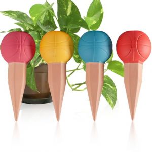 RoseFlower 4 Pack Arrosage Plante Interieur, Oyas a Planter Terre Cuite Extérieur, Ollas Terre Cuite, OYA Arrosage, Arrosage Jardinière, Pot en Terre Cuite#083 (SplendidViewsUS, neuf)