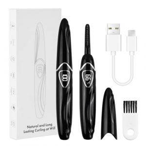 Recourbe Cils Chauffant, Recourbe-cils Chauffant Rechargeable, Accurate Temperature Control Electric Eyelash Curler, Mise hors tension intelligente Recourbe-cils Électrique, Longue Durée 24 h (Noir) (MARI GLOBALNEXT S.R.L., neuf)