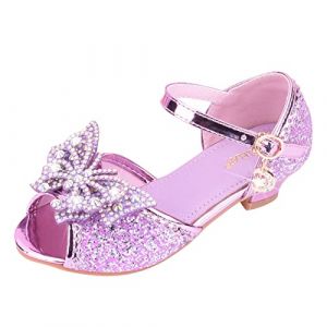 BOTCAM Chaussures de Princesse pour fille avec paillettes, talons hauts, sandales, escarpins, chaussures &agrave; talons, paillettes, chaussures de princesse pour enfants, cosplay, f&ecirc;tes, chaussures Mary (sgrfxghrd, neuf)