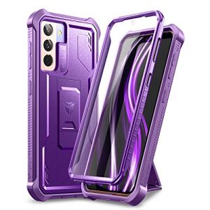 Dexnor Coque pour Samsung Galaxy S21 Plus S21 + 5G 6,7 Pouces avec Protecteur d'écran intégré Armure de qualité Militaire Heavy Duty 360 Full Body Housse de Protection Antichoc avec Support - Violet (Jetcco, neuf)