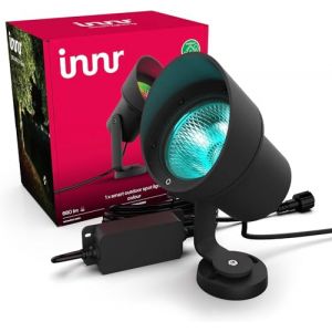 innr Spot LED Exterieur XL, Zigbee, fonctionne avec Hue* et Alexa (Pont Requis), Blanc et Couleur, Projecteur Murale Connectée, Éclairage pour Chemins, Lampadaire, Lampe Ensemble Complet - Lot de 1 (Innr Lighting, neuf)