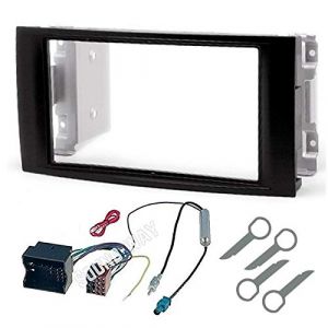 Kit Montage autoradio Adaptateur 2 DIN Compatible avec Volkswagen T5 Touareg Multivan Caravelle Transporter (Sound-way, neuf)