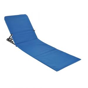Spetebo Natte de plage pliable avec dossier - Chaise longue de plage - Chaise longue de jardin bleu (✅FR GRENADINE BOUTIQUE✅, neuf)
