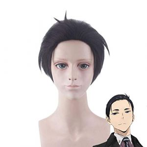 Anime The Millionaire Detective Balance: Perruques de Cosplay Kanbe Daisuke illimitées, perruque de cheveux synthétiques courte noire (long zhu tang, neuf)