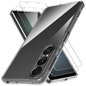 Anoowkoa Coque pour Sony Xperia 1 VII +2 Pi&egrave;ces Verre Tremp&eacute; - Coque Hybride TPU Antichoc et PC Transparent Housse de Protection en Silicone Rigide Anti Choc &Eacute;tuis (funan, neuf)