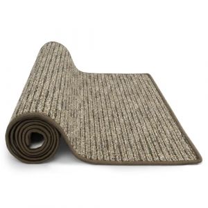 KARAT Tapis Geneva - Tapis de couloir sur mesure - Vendu au m&egrave;tre - Tapis de couloir - Tapis de cuisine - Tapis pour cuisine, couloir et salon (67 x 200 cm, marron clair) (MEISTEREI, neuf)