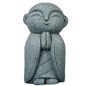 livelyfish Mini statue de moine japonais - Figurine de Bouddha Feng Shui - Statues de moine priant - Sculptures en grès pour aquarium - Décoration d'intérieur - 10 (HAOHAN888888, neuf)