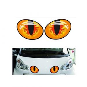2 Paires Autocollant réfléchissant 3D mauvais yeux, Mauvais œil Autocollant Voiture, Autocollants Moto, Iris Vinyl Drone Casque Moto Autocollant Voiture, pour voiture moto casque rouge scooter (Gobfar store, neuf)