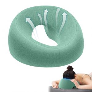 KUWUNG Coussin Massage Visage, Tetiere Table de Massage avec Trou, Coussin de Massage à Mémoire de Forme avec Trou, Appuie Tete Massage pour Lit pour Bureaux, Spa, Salon(Vert) (KUWUNG, neuf)