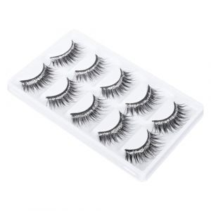 POPETPOP 5 paires Faux Cils Noirs Denses et Cils Artificiels Réalistes et Vifs pour Femmes Extensions Naturelles pour Maquillage Quotidien et Soirée (Riser Treasure, neuf)