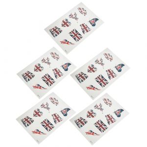 Homoyoyo 5 ensembles Stickers Visage Drapeau Royaume-uni Faux Délicats et Pratiques pour Supporters de Football (Alda Jin, neuf)