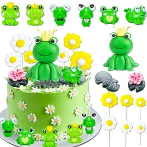 LaVenty Décoration de gâteau de princesse grenouille - Décoration de gâteau de jardin - Décoration de gâteau de jardin - Décoration de fête de jardin - Cadeau d'anniversaire pour filles (LaVenty UK, neuf)