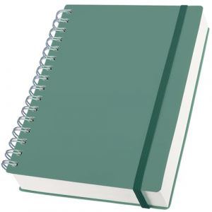 Yarotm Cahier Spirale A5-1 Pièce 100GSM Carnet Ligné - Vert Vintage Bloc Note A5-15.5x20.9cm Carnet de Notes A5-150 Feuilles/300 Pages Cahier Ligné - Couverture Plastique à Notebook (Droking, neuf)