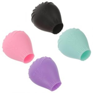 G&eacute;n&eacute;rique Lot de 4 Housses Porte-Pinceaux de Maquillage en Silicone Protection Anti-Bulles pour Pinceaux &agrave; Fond de Teint Couleurs Vari&eacute;es Rangement Pratique pour Voyage et Usage (CLACKUI, neuf)