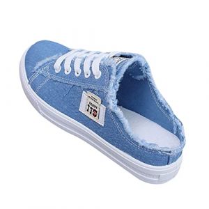 Baskets à Talon Compensées Femmes Plateforme Chaussures de Sport Femme Basket sans Talon Talon compensé Baskets d'extérieur en Maille Chaussures de Loisirs Respirantes LéGèRes Et Respirantes (Tuydv, neuf)