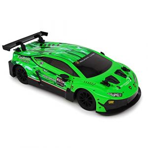 CMJ RC Cars Lamborghini Huracan GT3 Voiture télécommandée Vert Échelle 1:24 Feux de travail 2,4 GHz (Bargainmax Ltd, neuf)