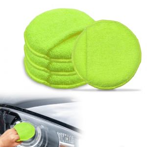 Lot de 4 tampons applicateurs de Cire en Microfibre VLYX - Outils de Polissage et de lustrage Double Face Ultra-Doux avec Design Ergonomique pour Le Nettoyage de Votre Voiture (Vert) (SUSUWang1300, neuf)