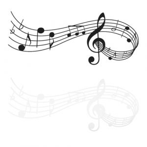 BESPORTBLE Lot de 2 Autocollants Muraux Notes Musique Noirs et Blancs, Stickers D&eacute;coratifs en Pvc et Papier, Adapt&eacute;s pour Fen&ecirc;tres, Portes Vitr&eacute;es, Chambre, Salon et Bureau, D&eacute;coration (Giovanna Baillie, neuf)