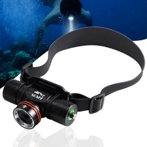 APLOS H800 Lampe Frontale Plongée Sous Marine, 3500 Lumens Lampe Frontale Rechargeable Étanche Pour Plongée avec Lentille TIR, Indicateur de Puissance (Aplos-France, neuf)