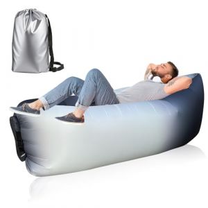 Dwafill Hamac Gonflable, 185 * 70CM Transat, Canap&eacute;, Sofa, Chaise Longue Gonflable, avec Le Portable Package, pour Le Camping, la Mer, la Plage, Le Festival de Musique (Cryptage, D) (ERFULIU, neuf)