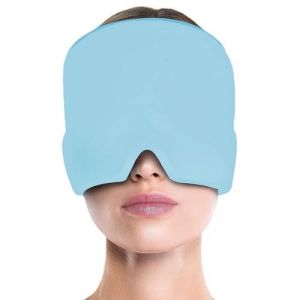 Masque Migraine Froide, Bonnet Anti-Maux de T&ecirc;te,Masque Anti Migraine,Bonnet Anti Migraine Froid et Chaud Migraine Cap Bonnet Masque Migraine Relief Masque Mal de T&ecirc;te(Bleu) (SPEER, neuf)