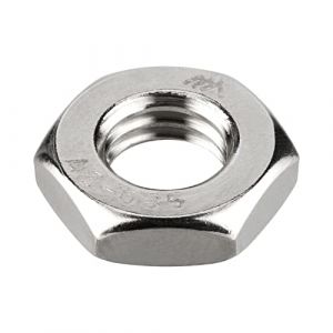 meinschraubenversand.de - Écrous hexagonaux (forme basse, avec chanfrein) M10 selon DIN 439 / ISO 4035 - demi-écrous A2 V2A en acier inoxydable - écrou plat standard - M10 25 pièces (MeinSchraubenVersand, neuf)