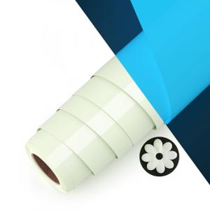 Asoway Flex Thermocollant Blanc Pour Tissu, 3d Puff Vinyle Thermocollant Blanc le jour, bleu lumineux la nuit 25 X 244cm HTV Rouleau pour pour T-Shirts, V&ecirc;tements Sacs, Effet de motif tridimensionnel (LZS Commerce international, neuf)