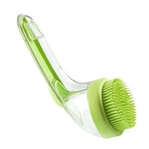 Poignon de bain pour chiens, pinceau de lavage pour chiens pour baignade - Bristle Massage en silicone Scluffir Cleaner Handle Ergonomic pour intérieur Baignage de bain Spa Spa Chattes Horses (guofengr, neuf)